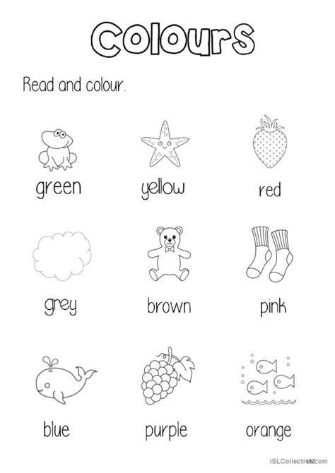 Worksheet For Colours