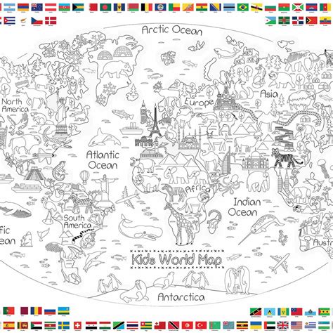 World Map Coloring Printable