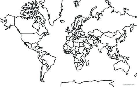 World Map Coloring Sheet