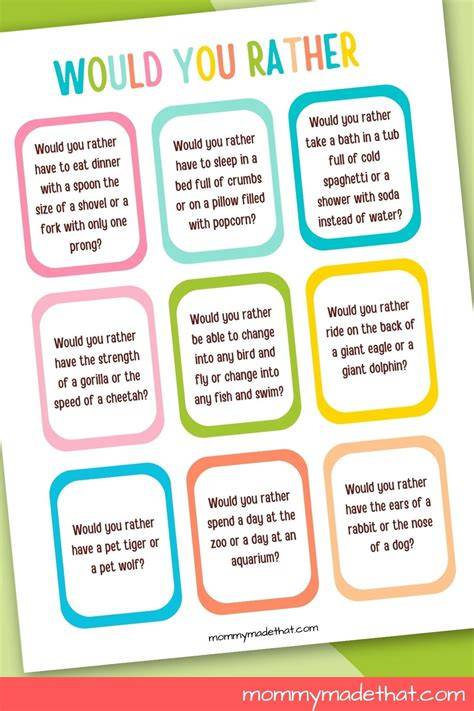 Would You Rather Printable