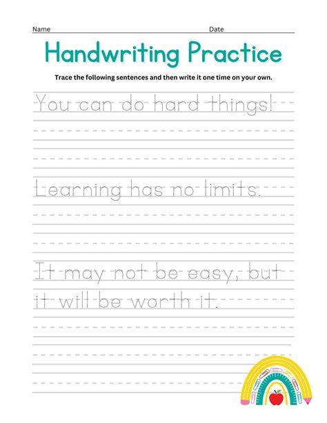 Writing Sheets Printable