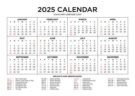 Www Wiki Calendar Com 2025