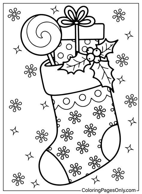Xmas Stocking Coloring Pages