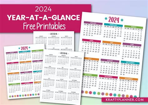 Year At Glance Calendar