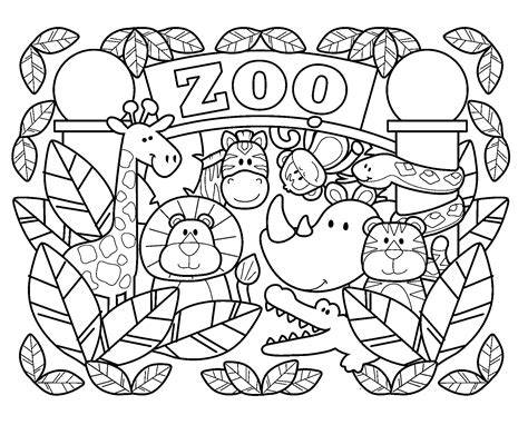 Zoo Printable Coloring Pages